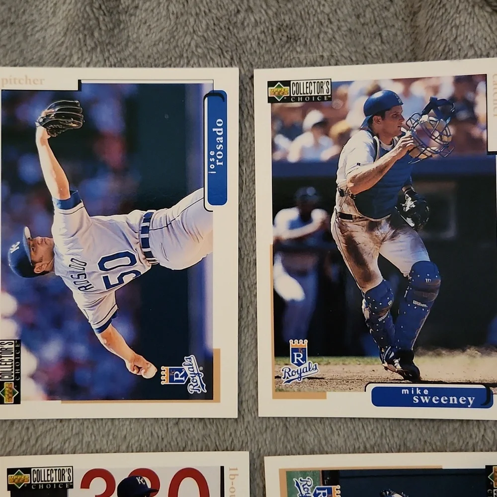 Vintage 1998 Upper Deck Royals Baseball Trading Cards